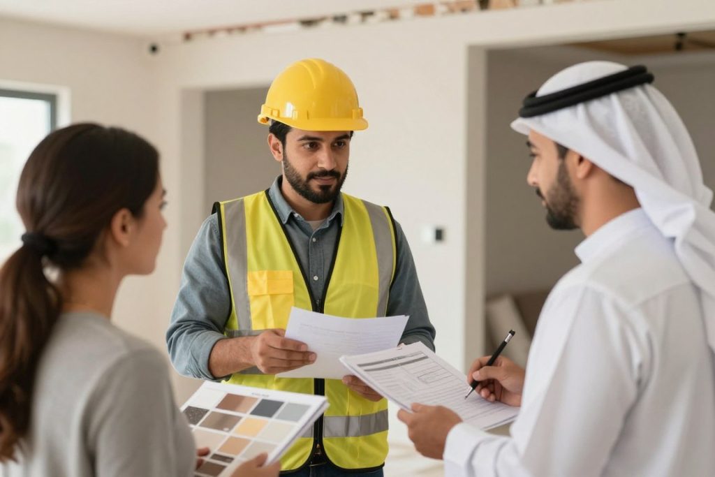 مقاول تكسير محلي يناقش مشروعًا في الأحمدي